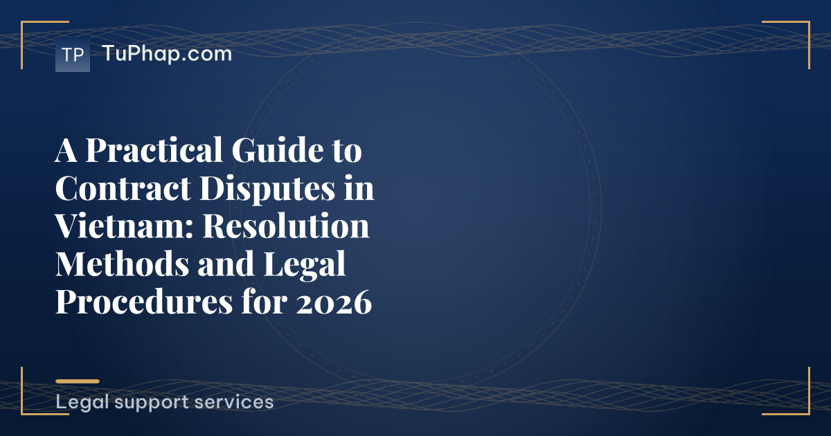 A Practical Guide to Contract Disputes in Vietnam: Resolution Methods and Legal Procedures for 2026