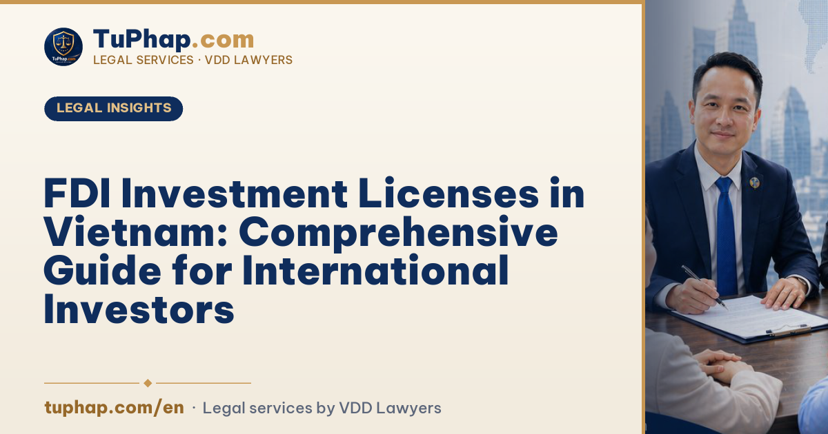 FDI Investment Licenses in Vietnam: Comprehensive Guide for International Investors