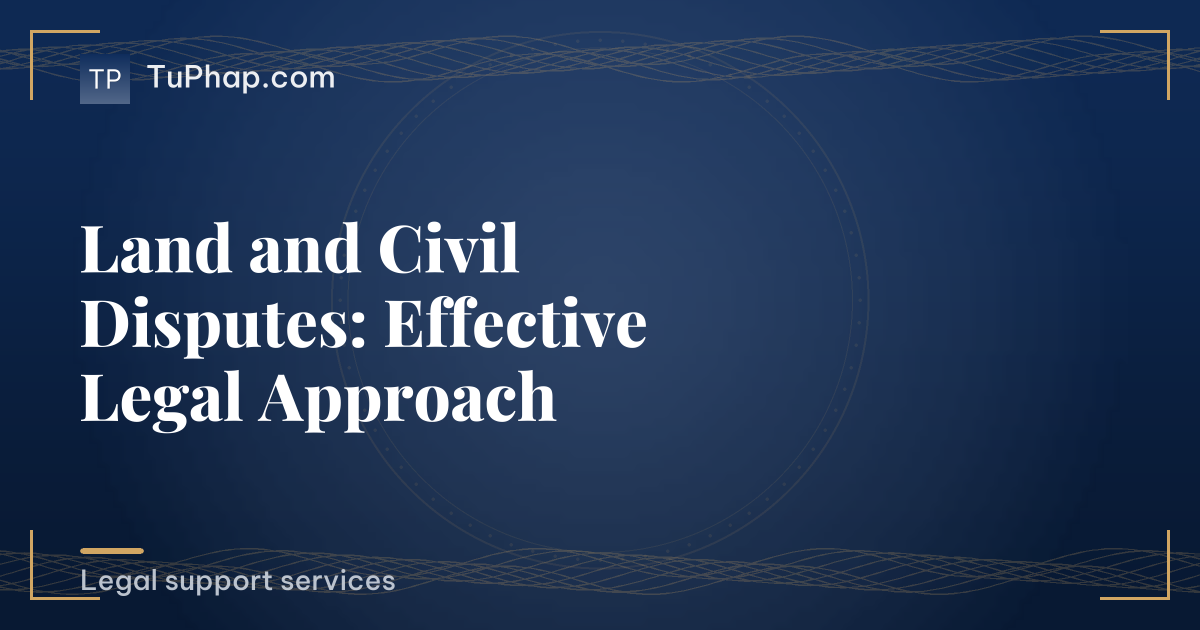 Land and Civil Disputes: Effective Legal Approach