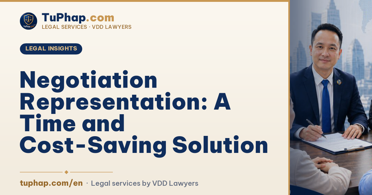 Negotiation Representation: A Time and Cost-Saving Solution