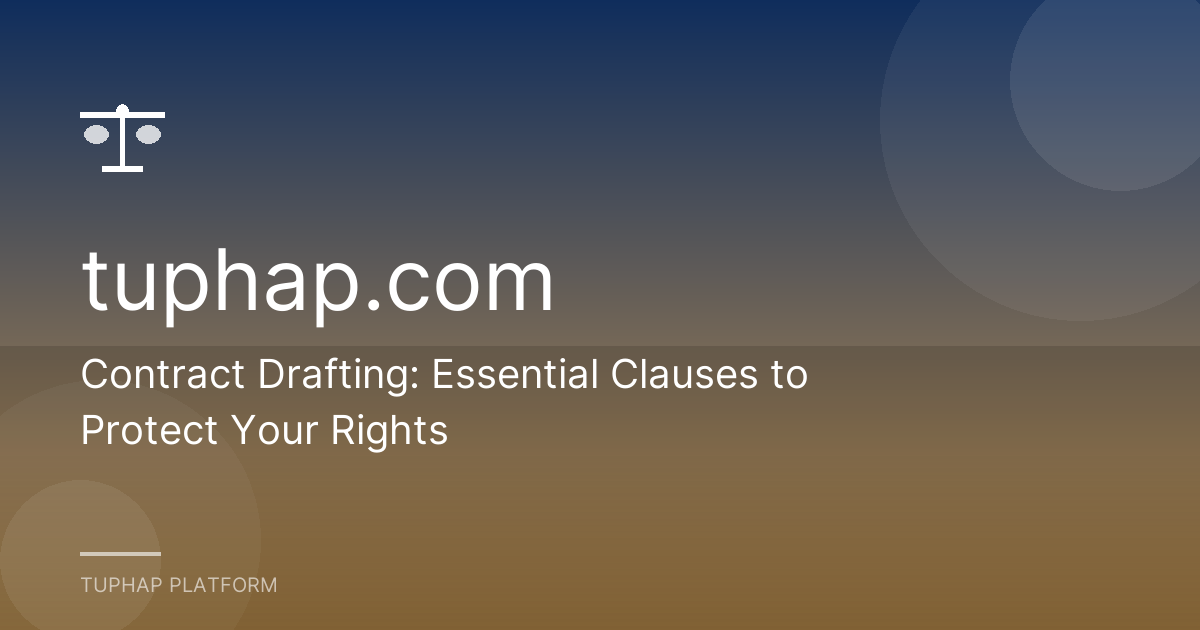 Contract Drafting: Essential Clauses to Protect Your Rights