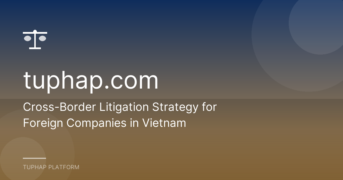 Cross-Border Litigation Strategy for Foreign Companies in Vietnam