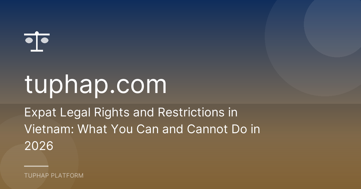Expat Legal Rights and Restrictions in Vietnam: What You Can and Cannot Do in 2026