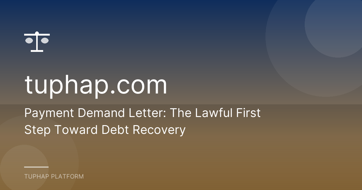 Payment Demand Letter: The Lawful First Step Toward Debt Recovery