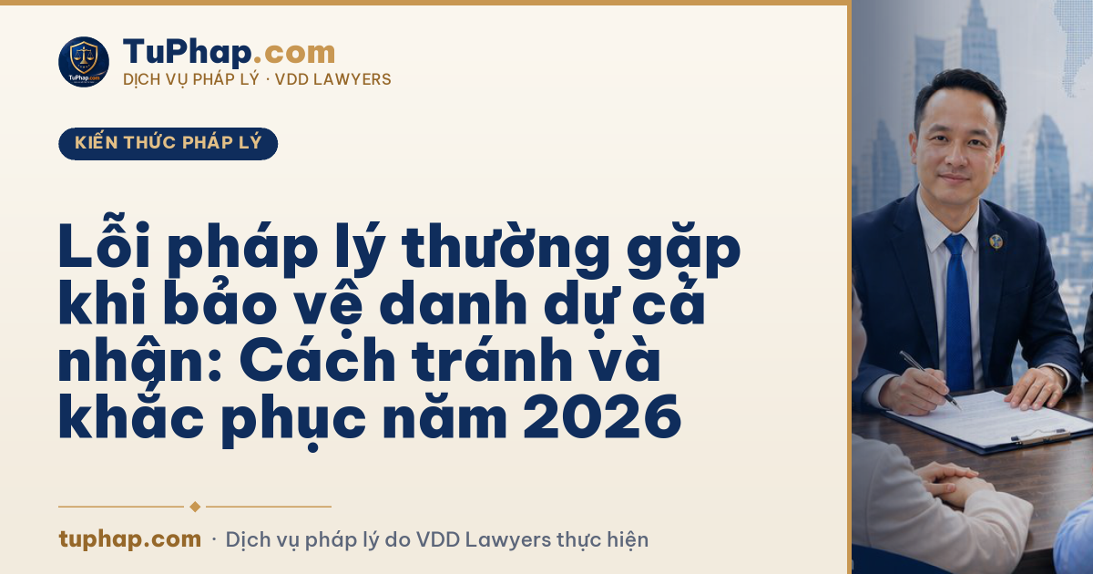 Lỗi pháp lý thường gặp khi bảo vệ danh dự cá nhân: Cách tránh và khắc phục năm 2026