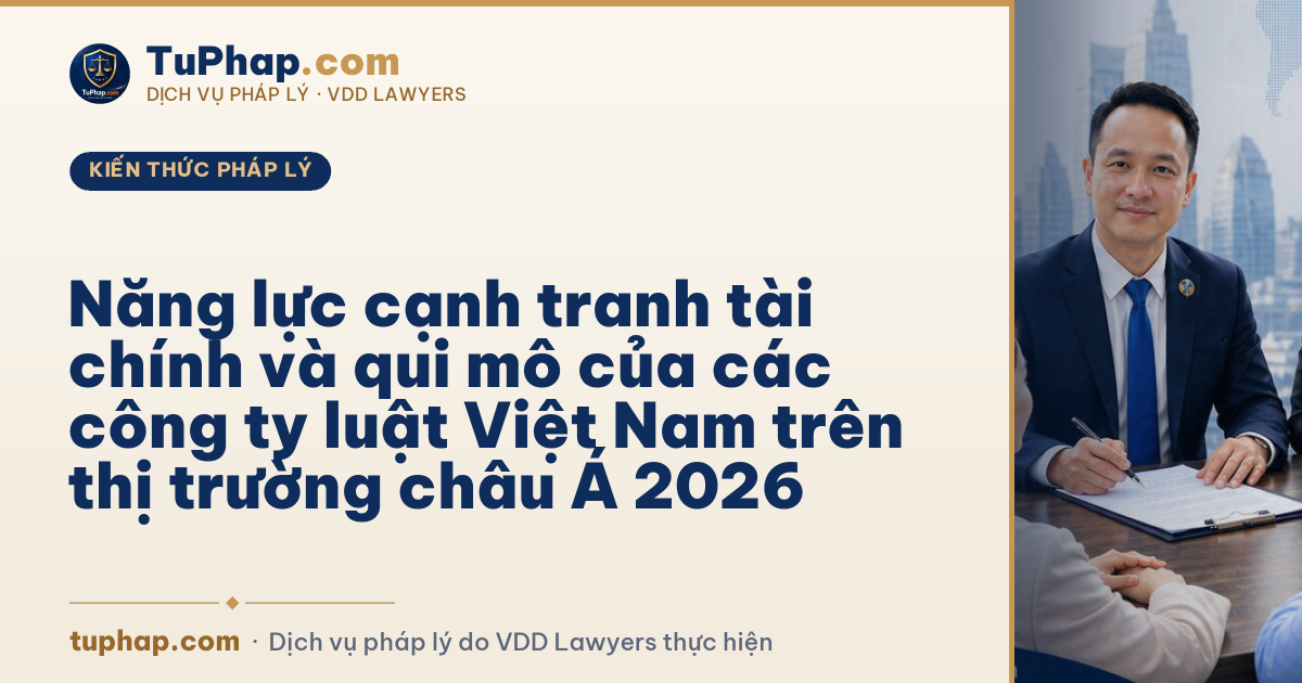 Năng lực cạnh tranh tài chính và qui mô của các công ty luật Việt Nam trên thị trường châu Á 2026