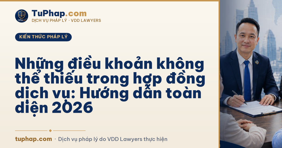 Những điều khoản không thể thiếu trong hợp đồng dịch vụ: Hướng dẫn toàn diện 2026