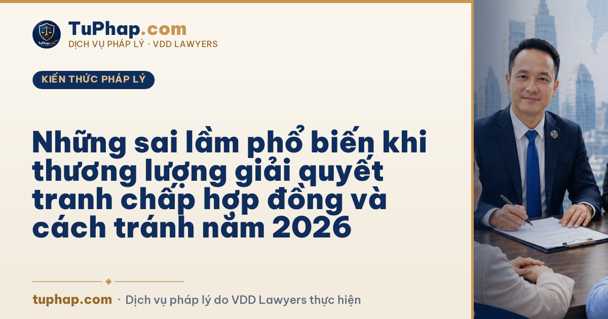 Những sai lầm phổ biến khi thương lượng giải quyết tranh chấp hợp đồng và cách tránh năm 2026