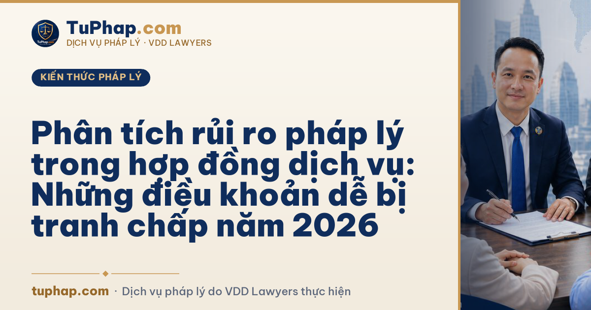 Phân tích rủi ro pháp lý trong hợp đồng dịch vụ: Những điều khoản dễ bị tranh chấp năm 2026